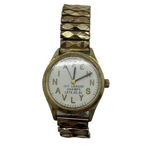 Vtg Caravelle Pennsylvania Watch Stretch Bracelet 1/20 10K GF Ivy League Champs